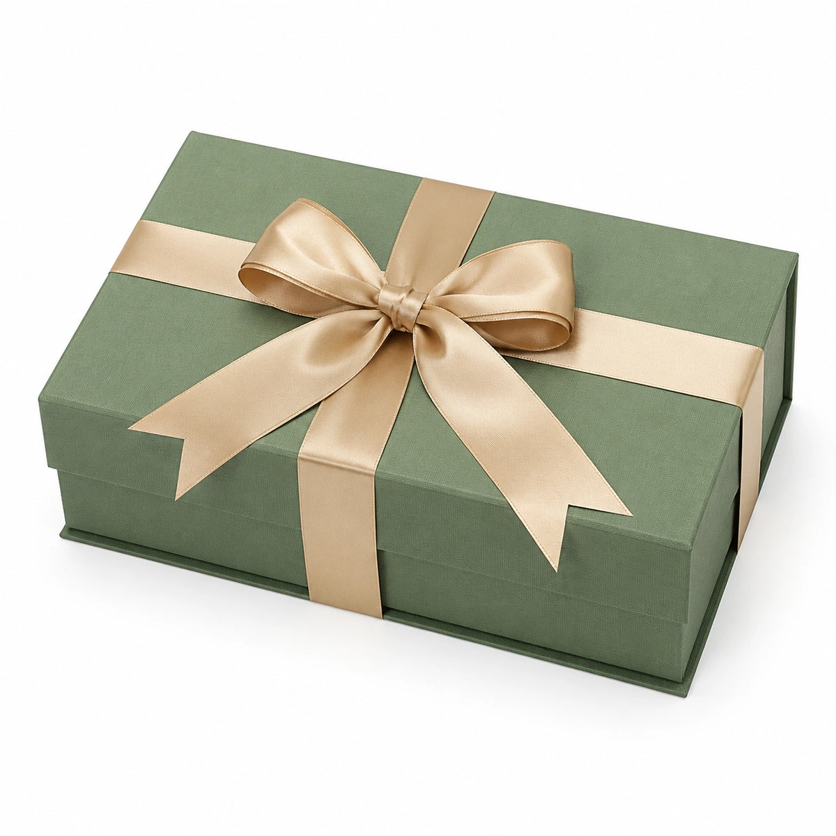 Geschenkbox 30 x 20 x 10 cm aus Karton grün/beige mit Satinschleife de – meubarvra